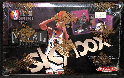 1997 metal universe basketball hobby box|metal universe basketball boxes.